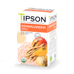 Image 2 for Organic Ashwagandha Mango (25 Enveloped Tea Bags)