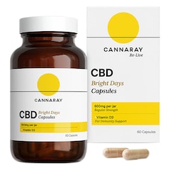 Image 1 for Cannaray Bright Days CBD 10mg 60 Capsules