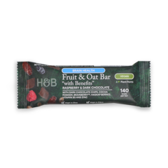 Image 1 for Brain Health Raspberry & Dark Chocolate Fruit & Oat Bar 40g