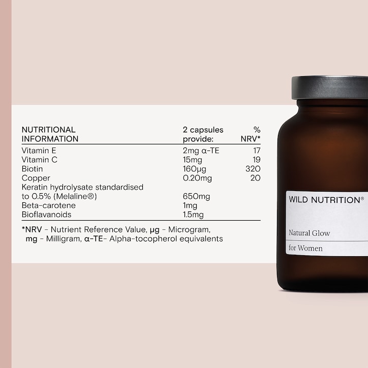 Wild Nutrition Natural Glow 60 Capsules image 3